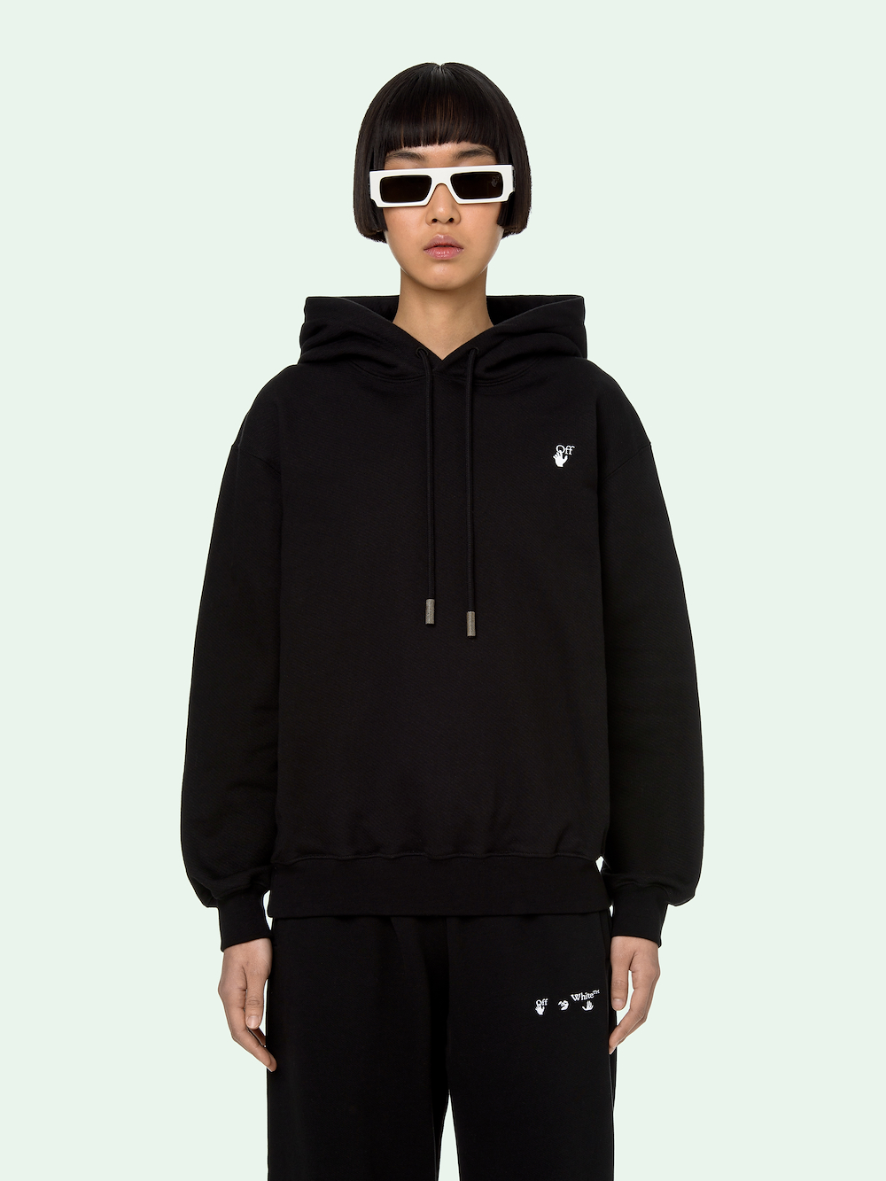BLACK FLOCK ARROWS HOODIE secondary image