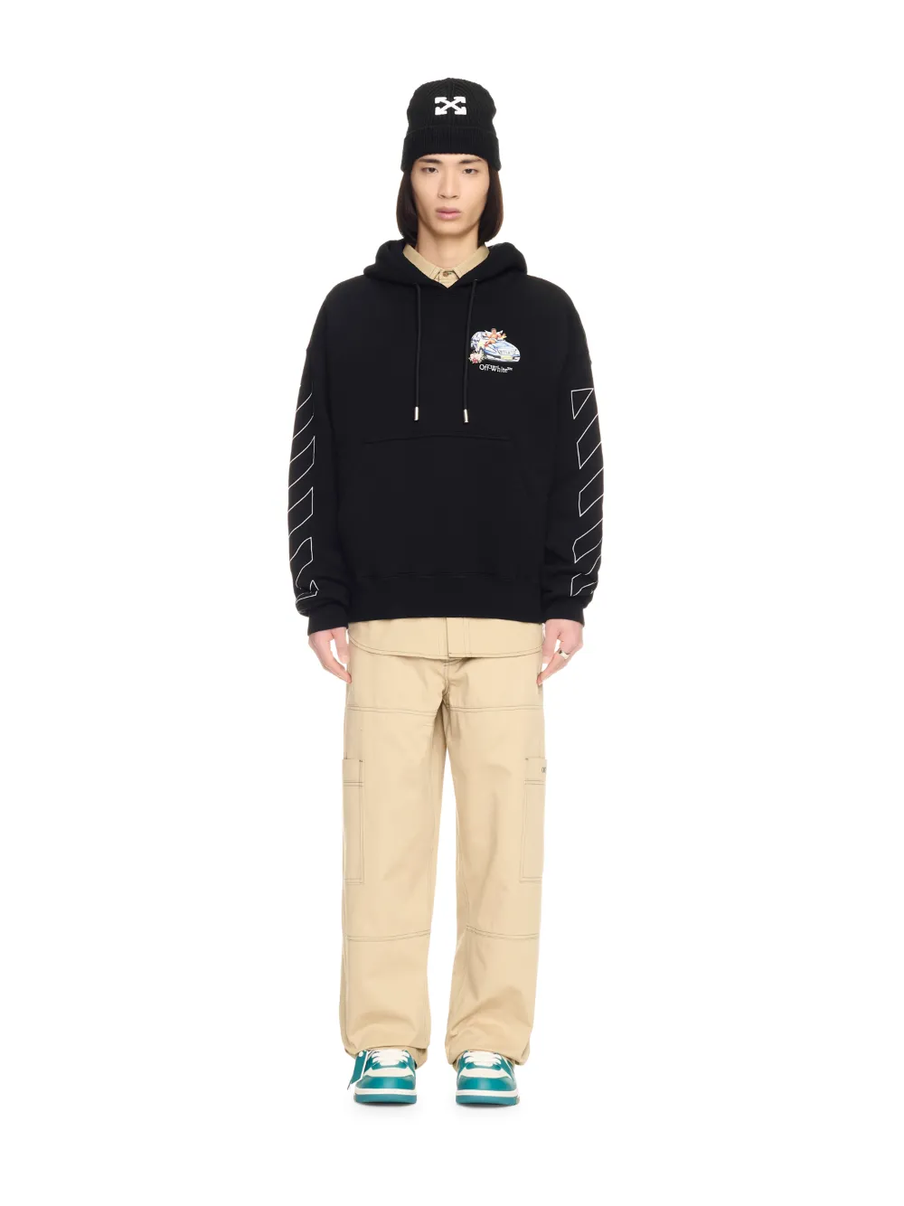 BLACK FRESCO ARROW HOODIE