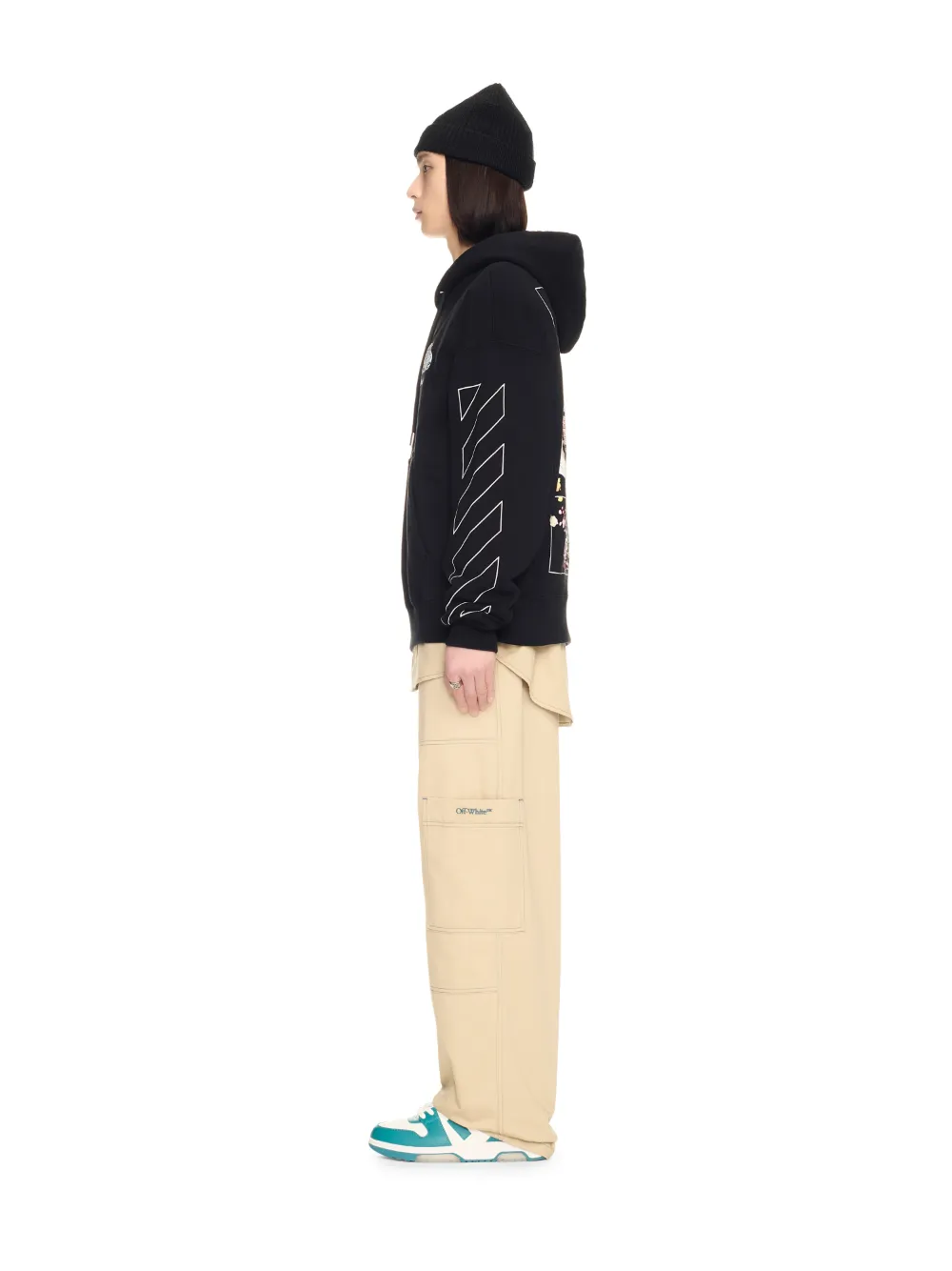 BLACK FRESCO ARROW HOODIE