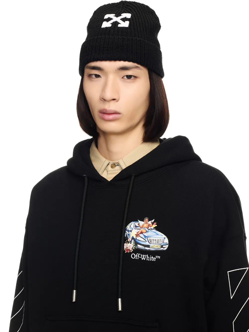 BLACK FRESCO ARROW HOODIE