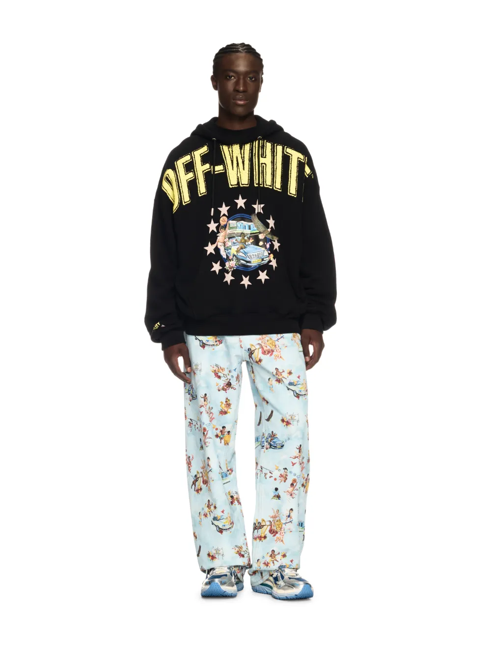 BLACK FRESCO STAR HOODIE in black | Off-White™ Official US BLACK FRESCO STAR HOODIE in black | Off-White™ Official US