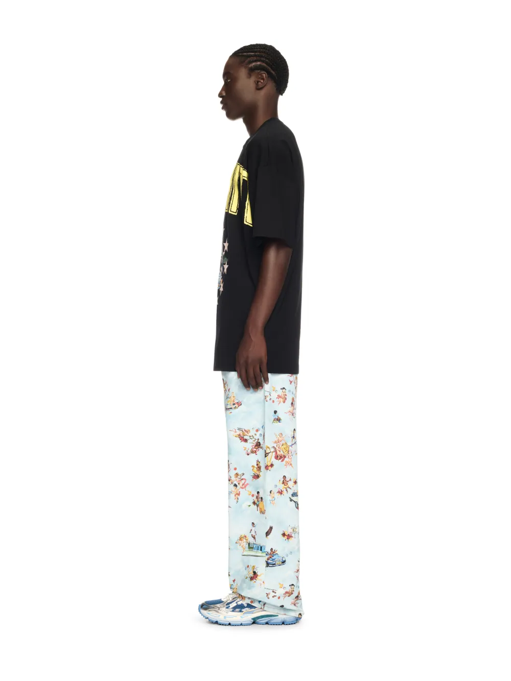 BLACK FRESCO STAR T-SHIRT