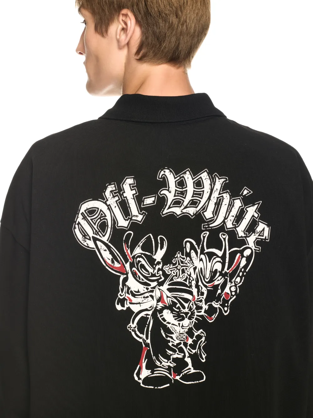 BLACK GANG L/S POLO in 1001 black/white | Off-White™ Official GB