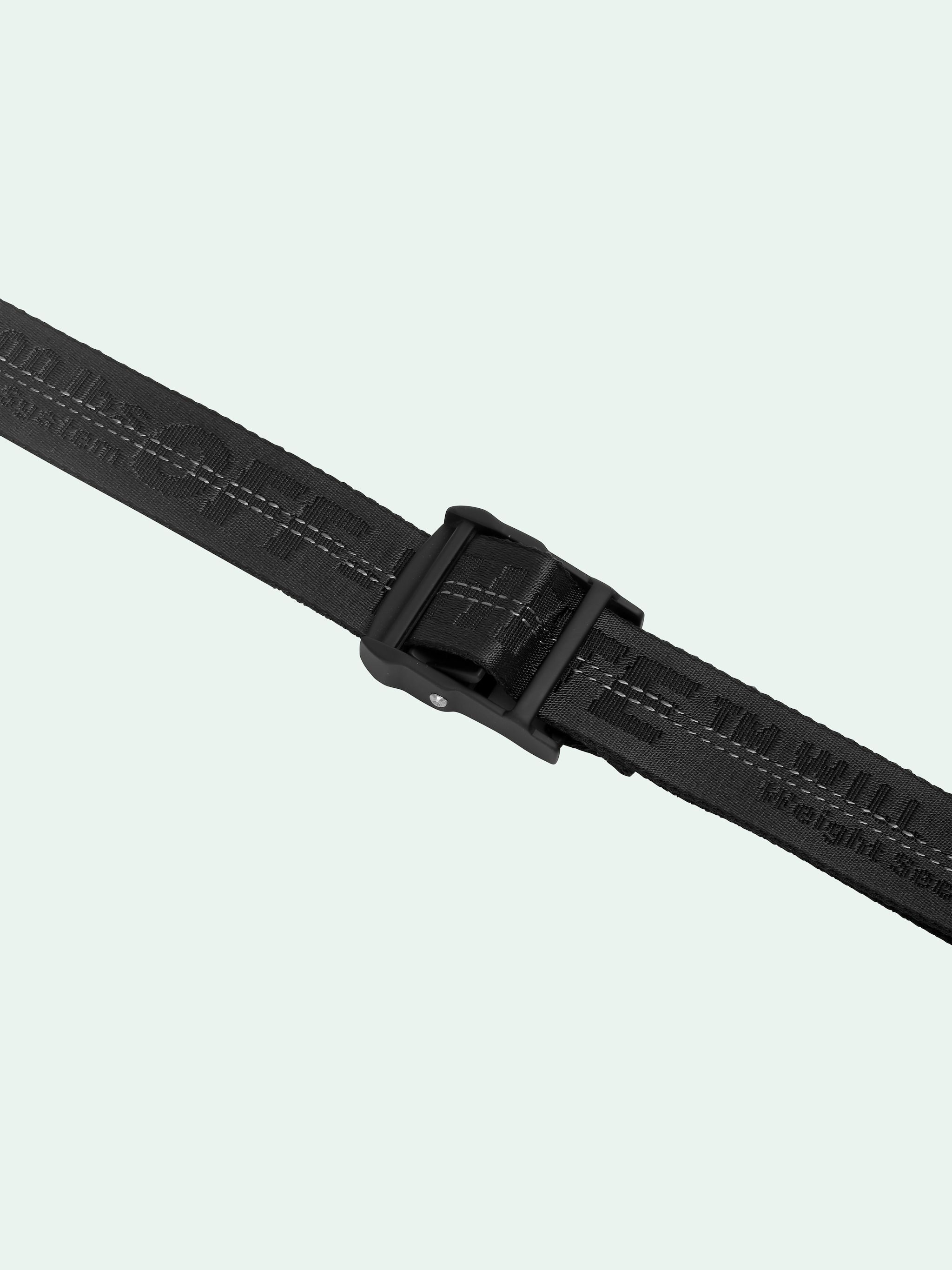 off white industrial belt black