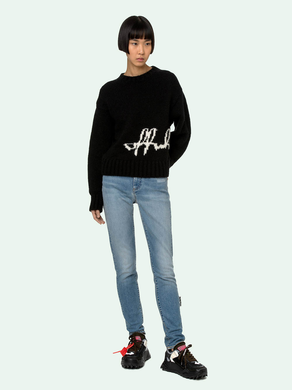 BLACK INTARSIA KNITWEAR primary image