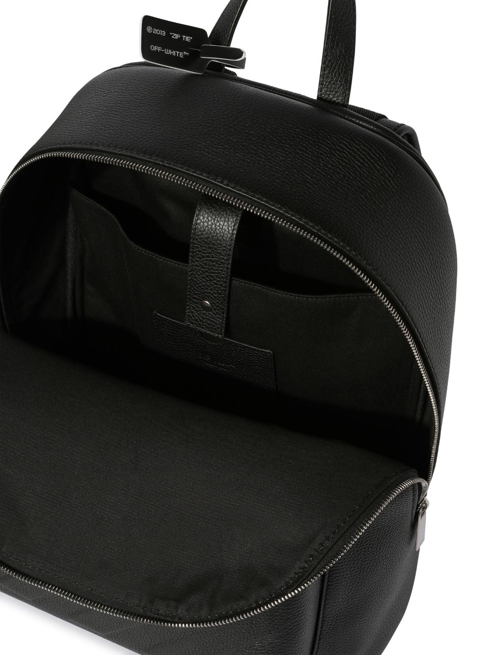 BLACK LEATHER DIAG BACKPACK on Sale Off White Official US