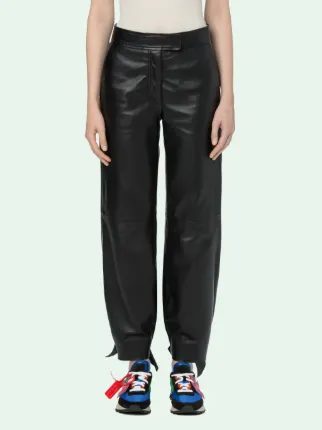 BLACK LEATHER PANTS - Off-White 