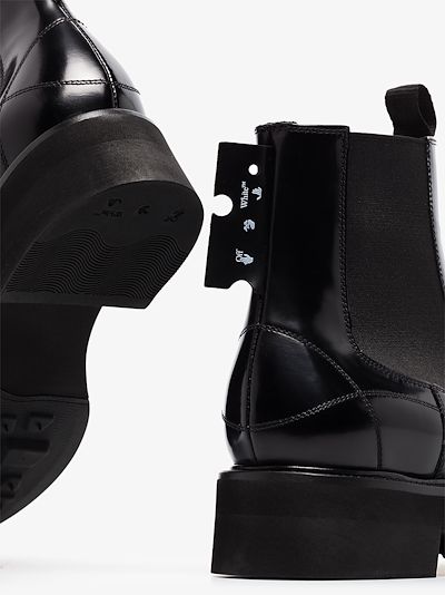 off white black boots