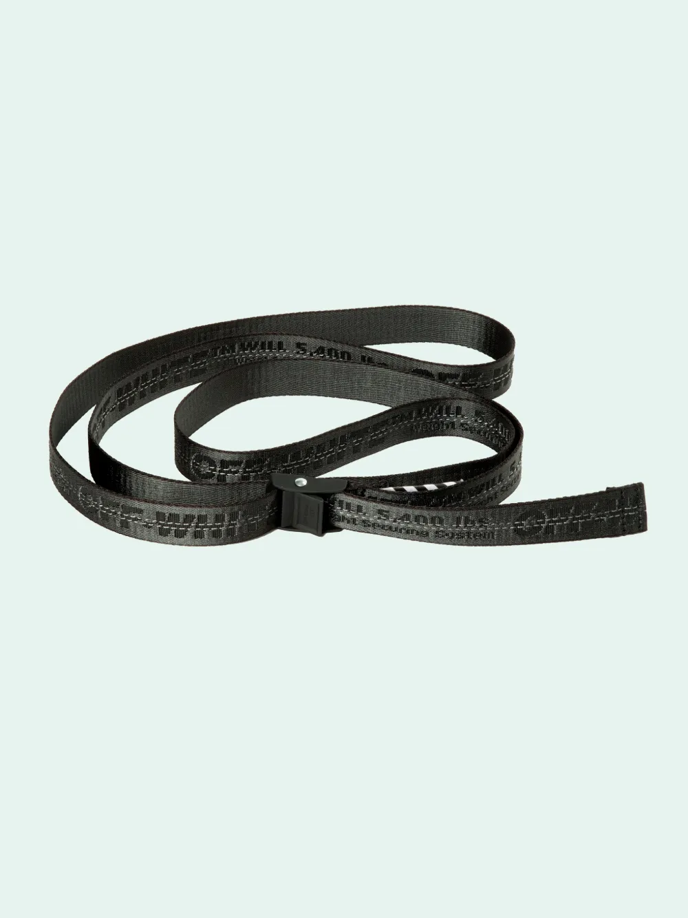 off white industrial belt black