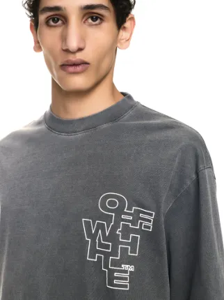 BLACK OUTLINE ARROW SKATE S/S TEE in grey | Off-White