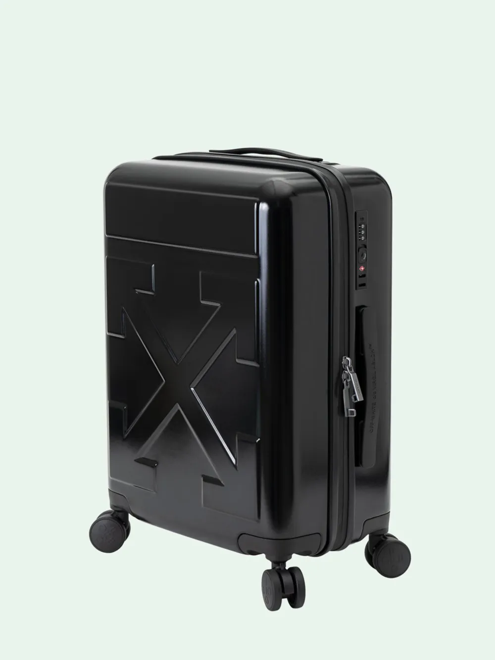 all white suitcase