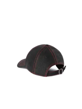 BLACK/RED ARROW DENIM BASEBALL CAP in black | Off-White BLACK/RED ARROW DENIM BASEBALL CAP in black | Off-White