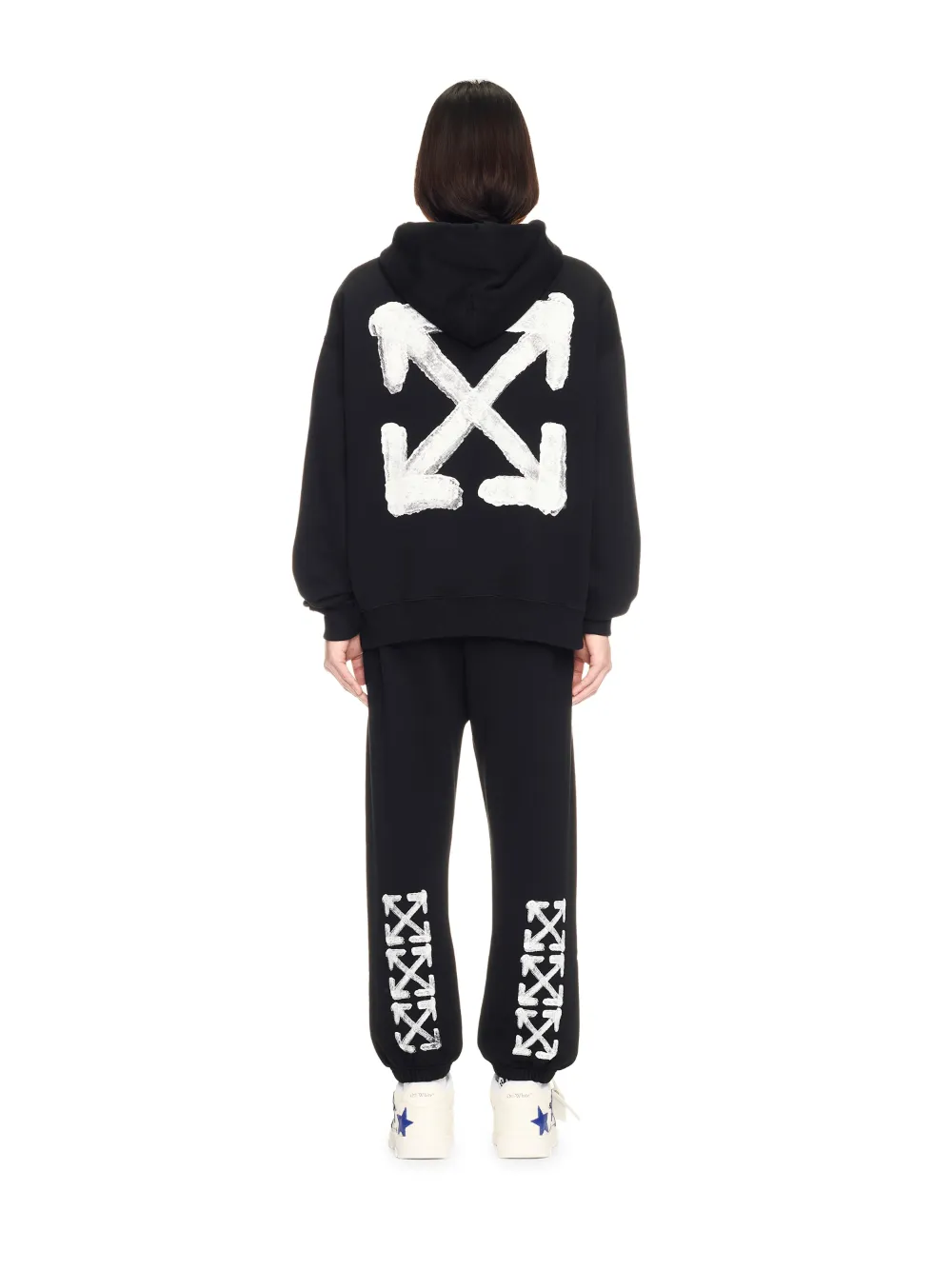 BLACK SPRAY ARROW HOODIE