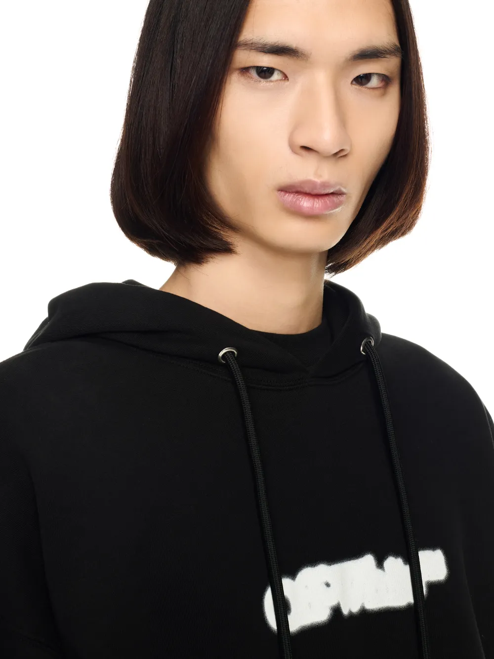 BLACK SPRAY ARROW HOODIE