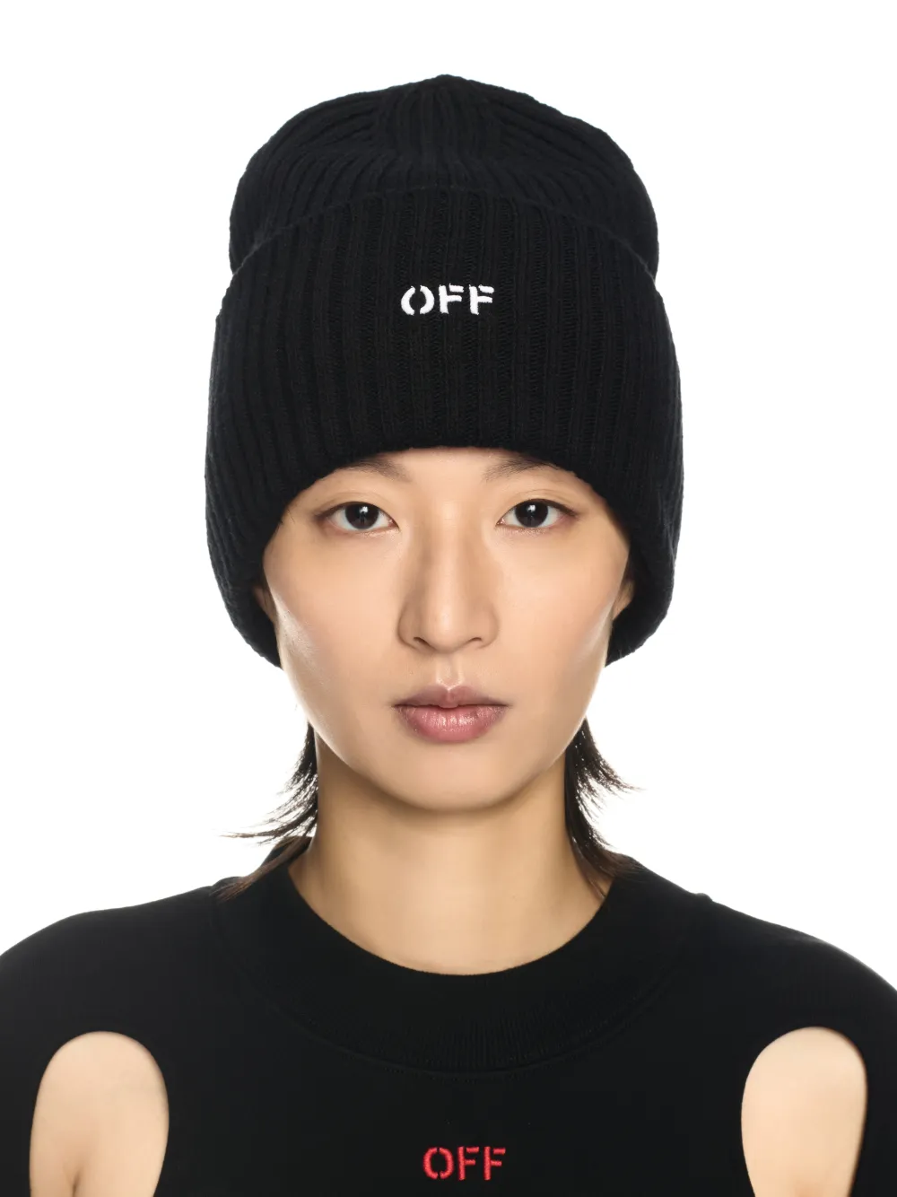 BLACK STAMP LOOSE BEANIE in black | Off-White™ Official GB