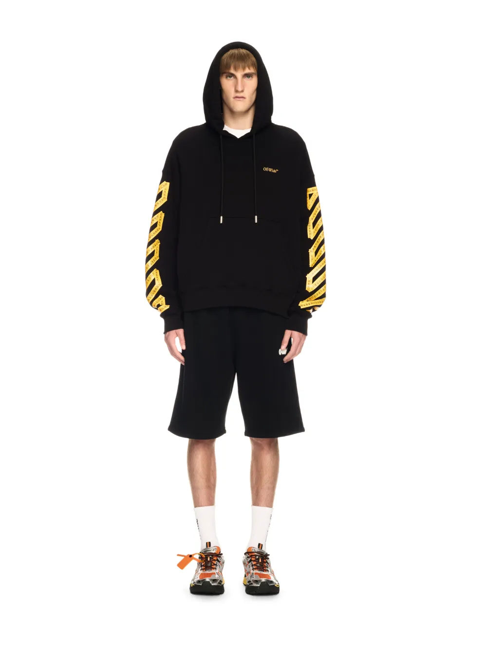 BLACK TAPE ARROW HOODIE