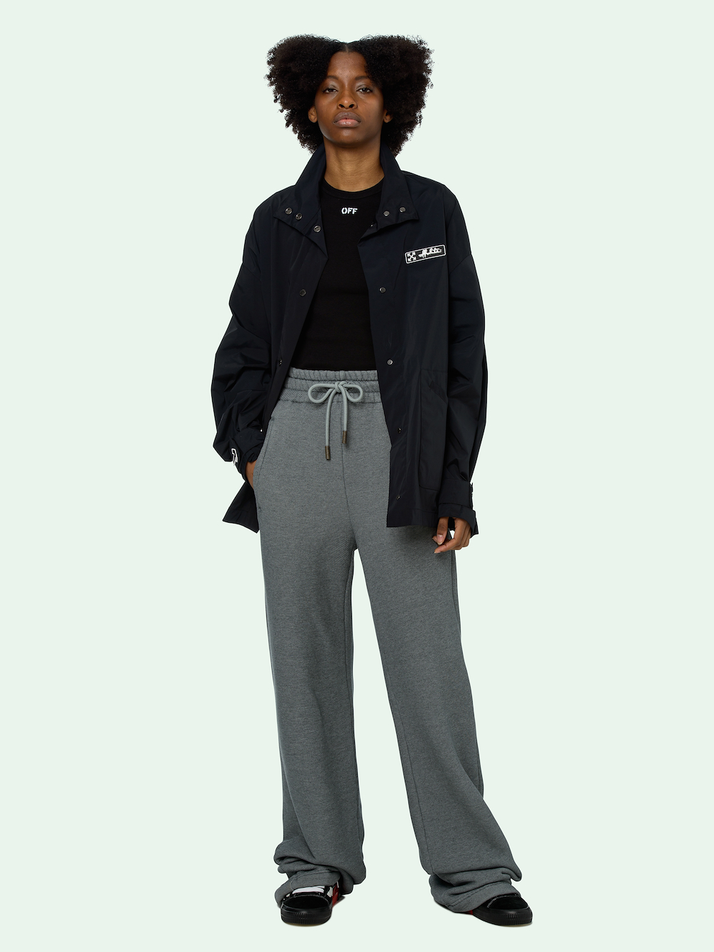 BLACK TRACK COAT primary image