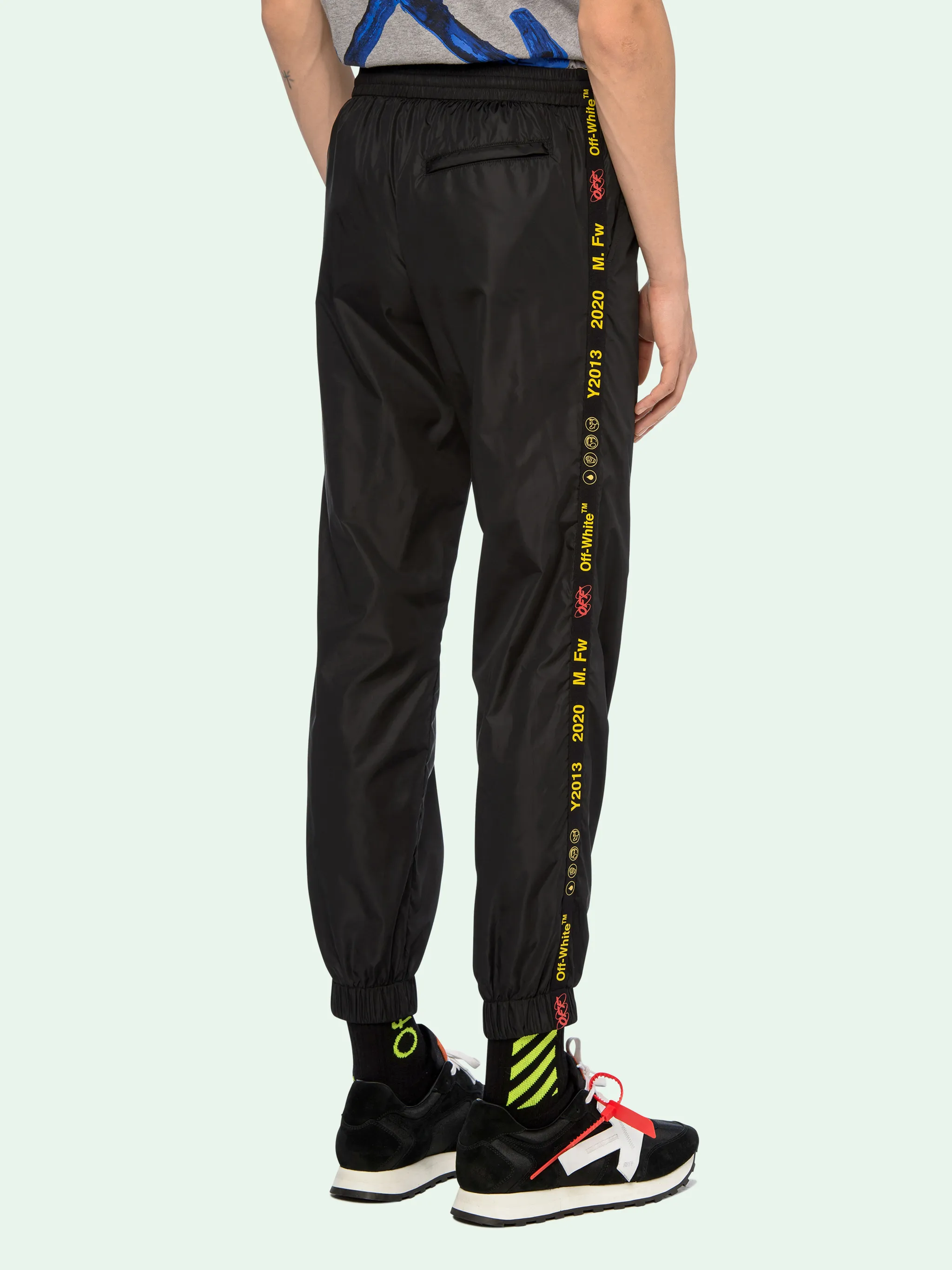 off white belted track pants