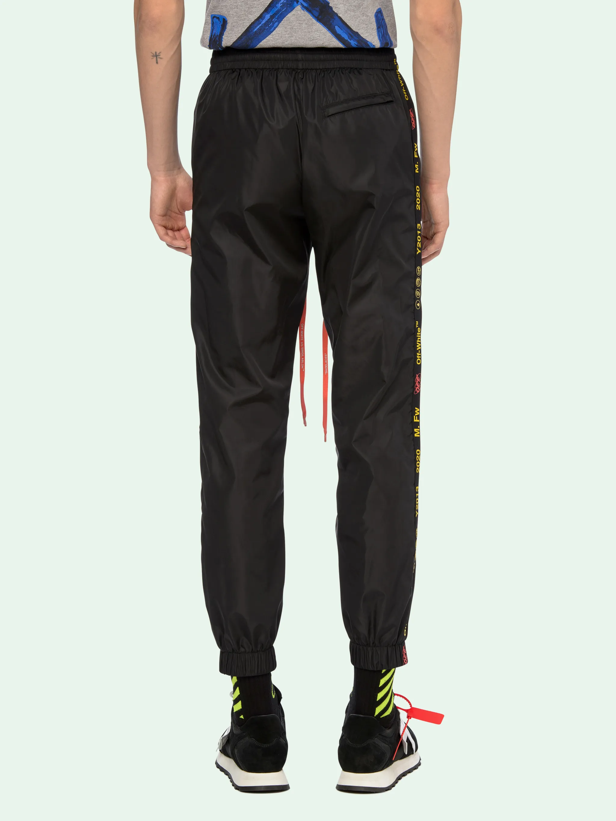 black off white pants