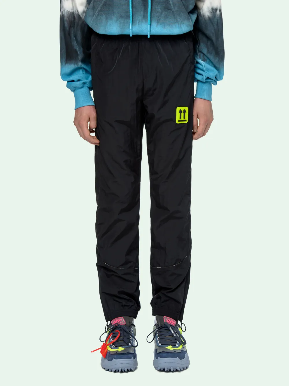 off white black track pants