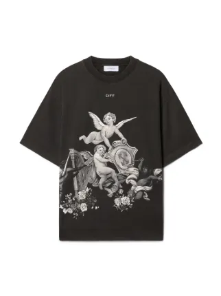 【関税込み】Off-White ブラック Vintage Putti Tシャツ BLACK VINTAGE PUTTI T-SHIRT in black | Off-White™ Official US