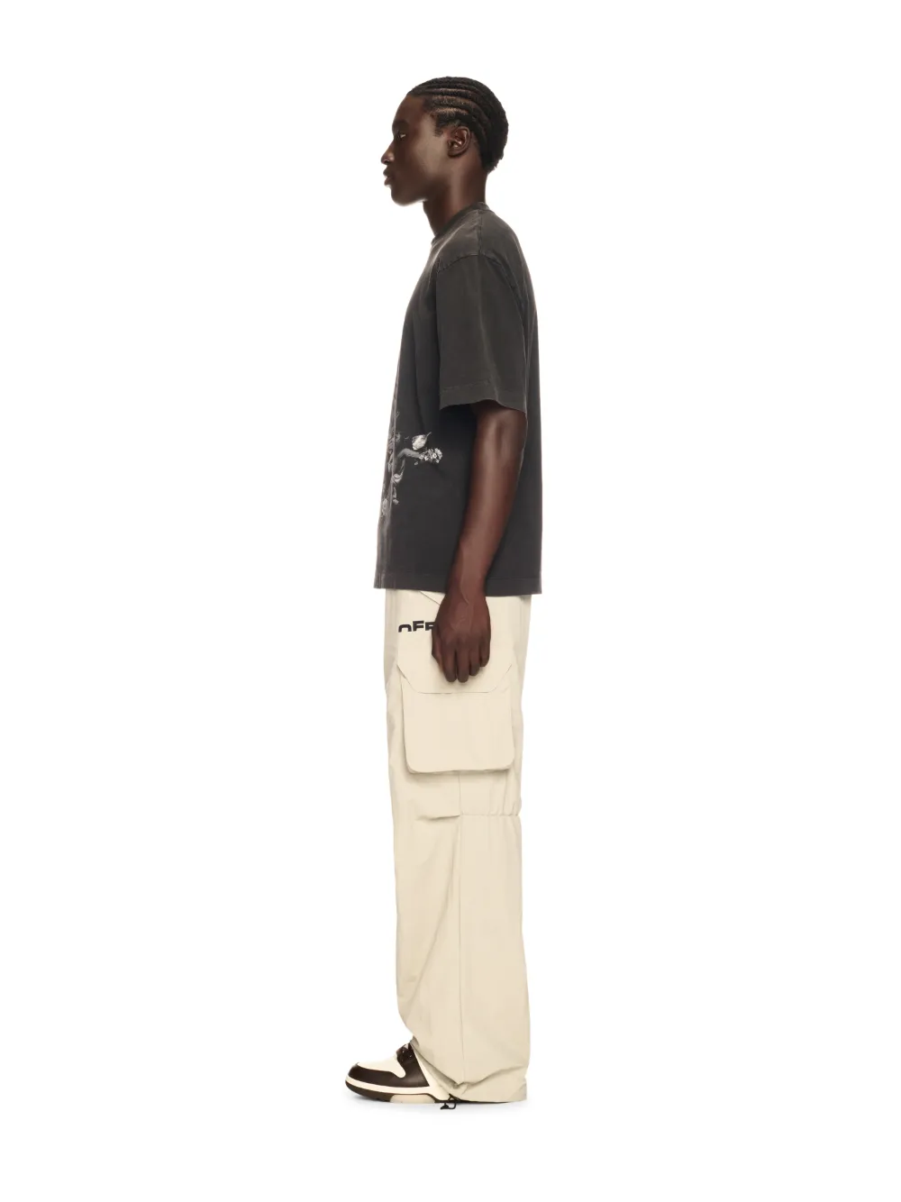 【関税込み】Off-White ブラック Vintage Putti Tシャツ off-white-black-vintage-putti-