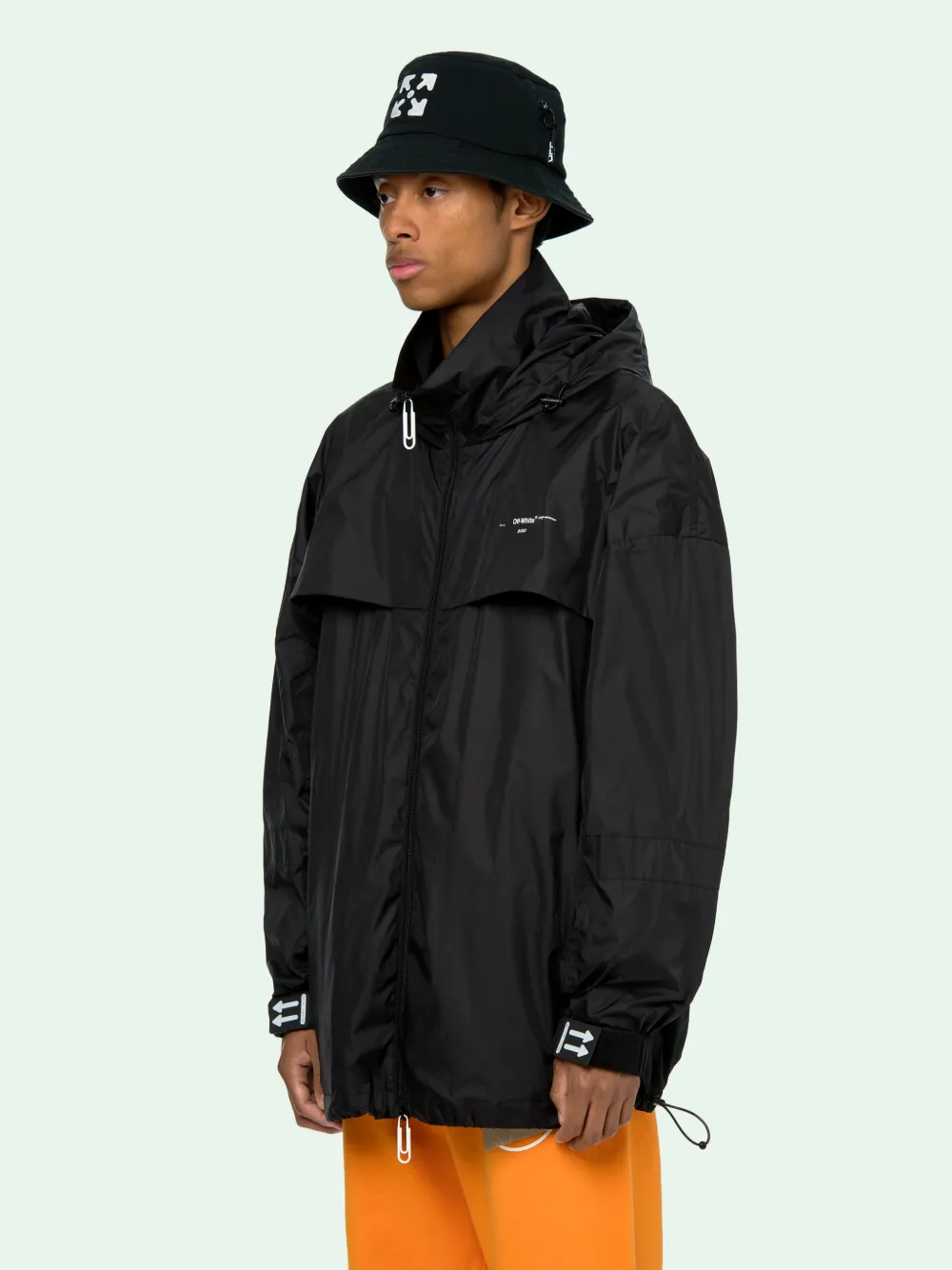 white black windbreaker