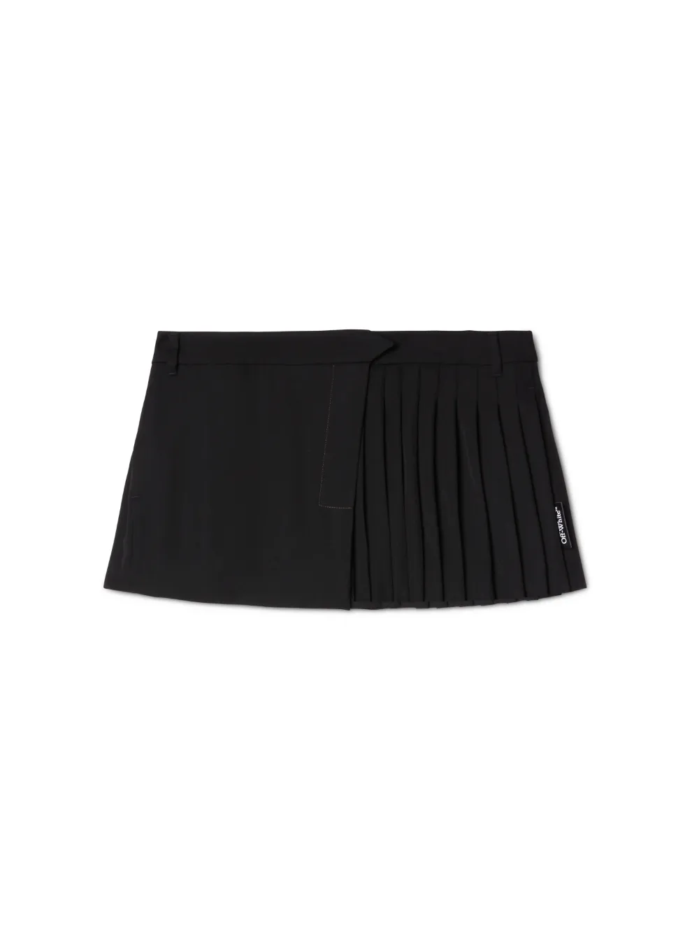BLACK WOOL MINI SKIRT