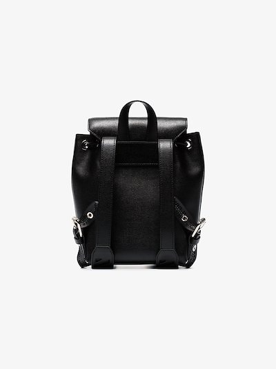 Off-White black zip-pocket mini leather backpack | Browns