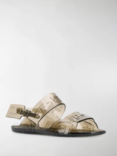 off white jelly sandals