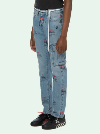 BLEACH DENIM PANTS in blue | Off-White™ Official US