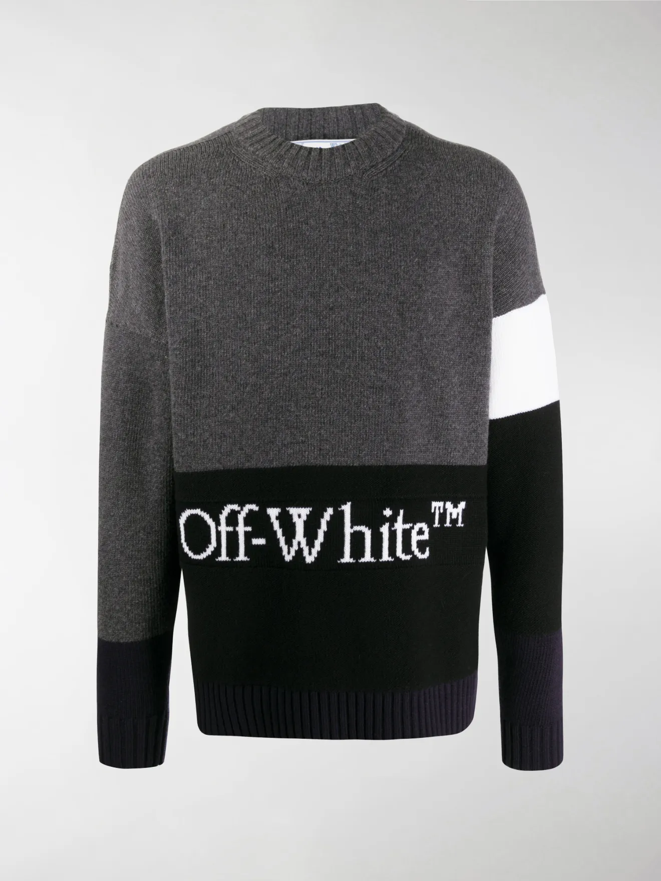 off white grey jumper