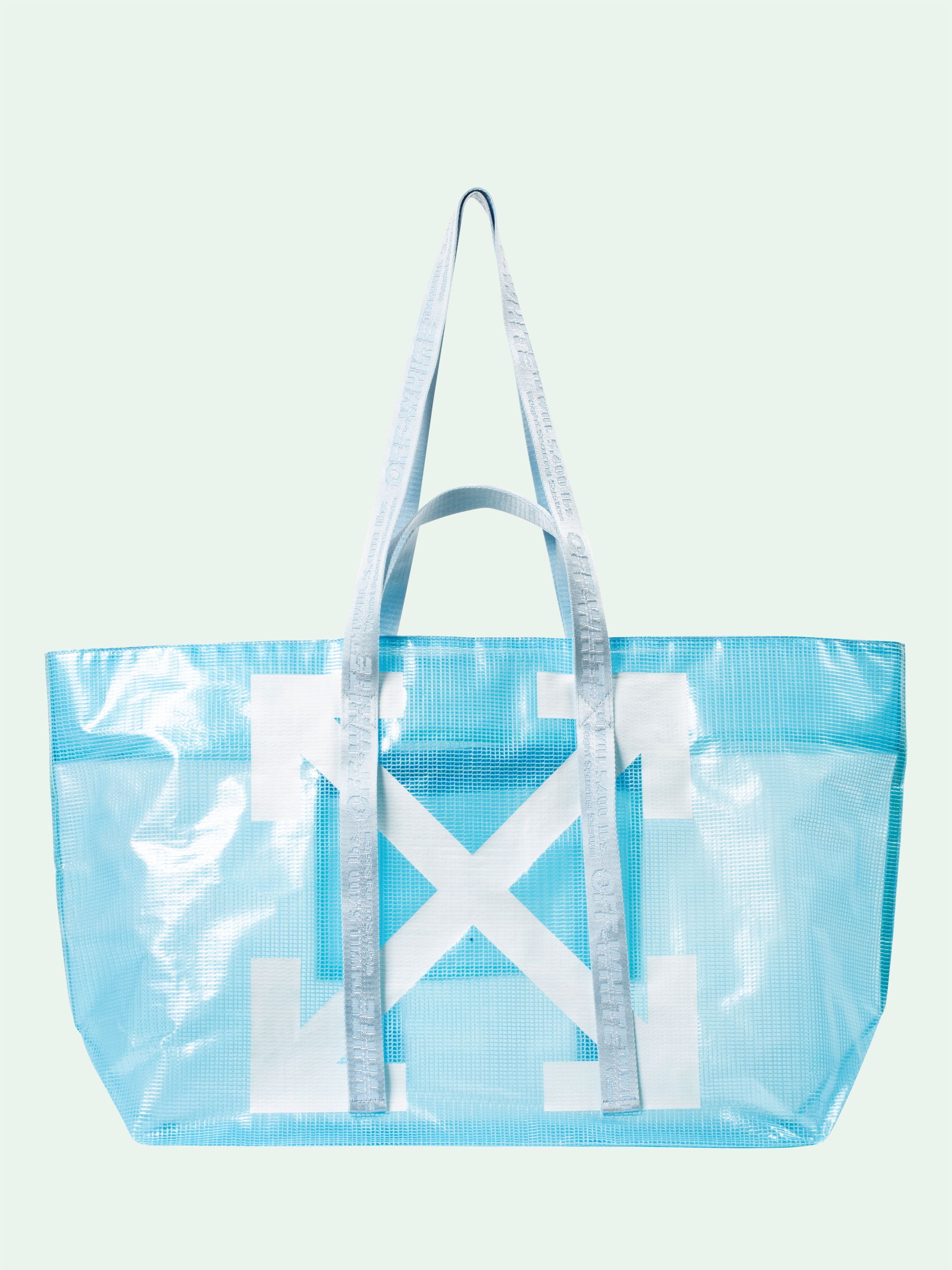 blue white bag