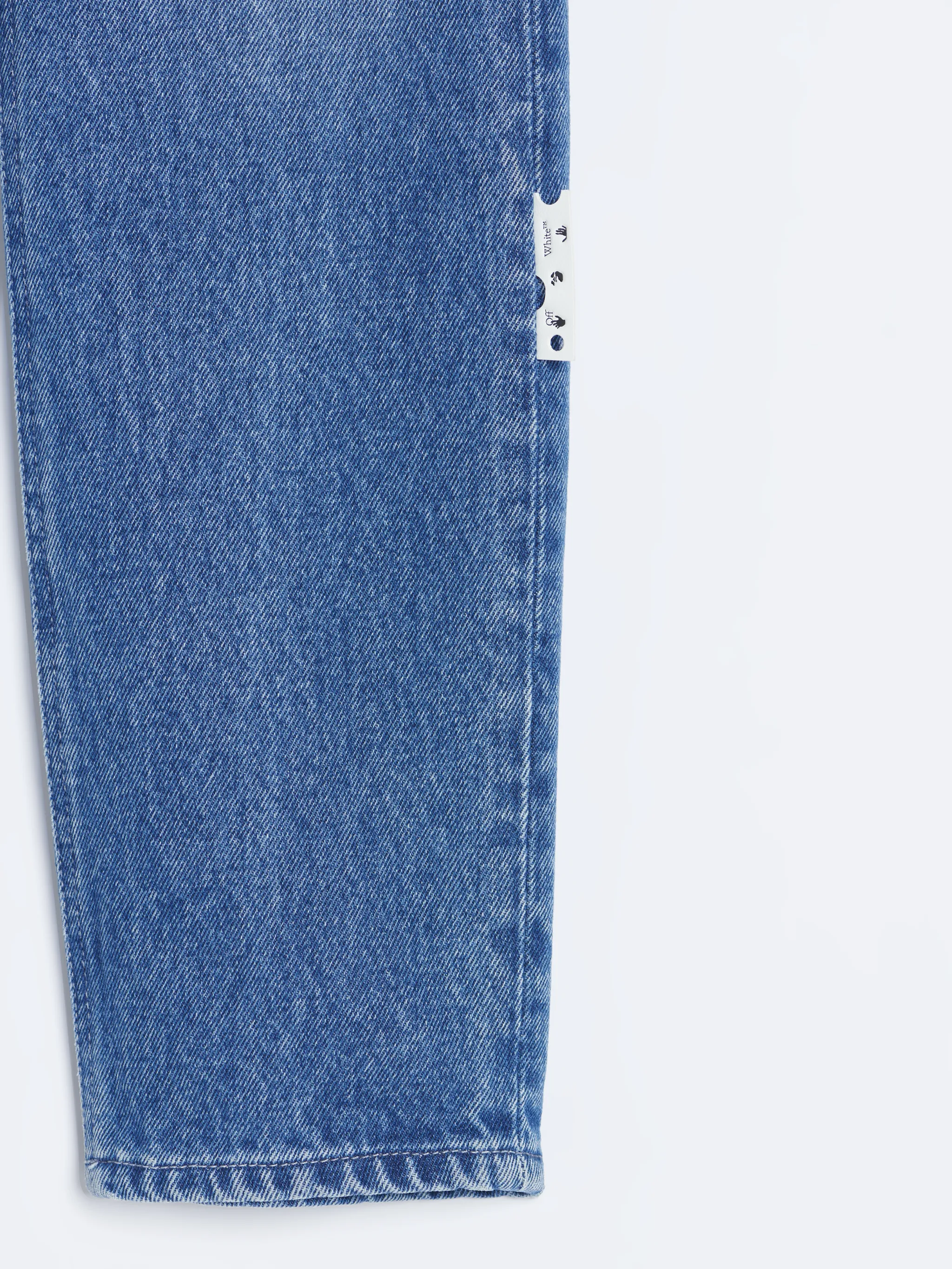 off white blue jeans