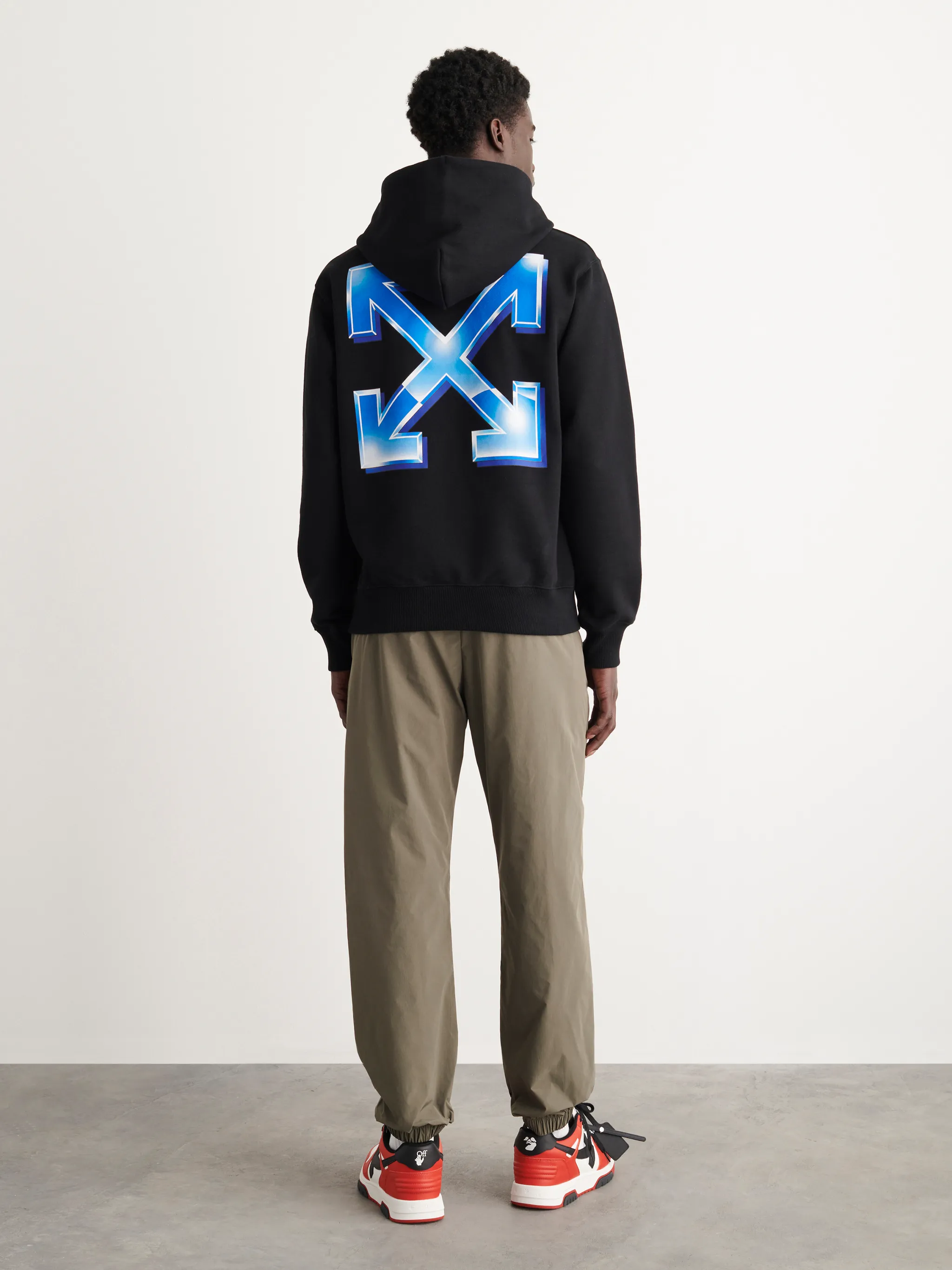 BLUE METAL ARROW SLIM HOODIE - Off 
