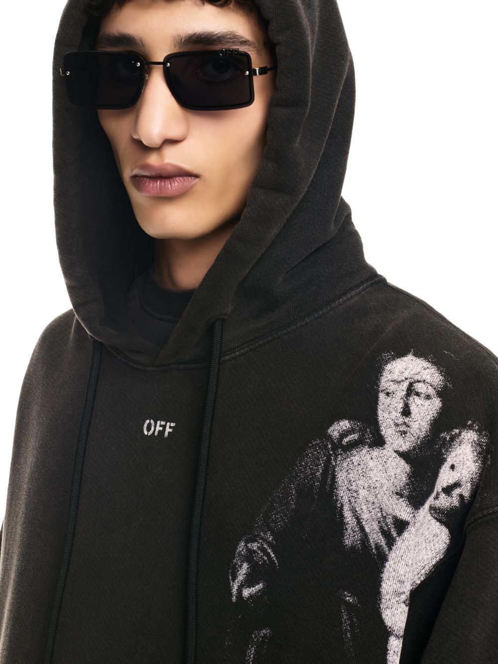 BLURRED MARY SKATE HOODIE in black | Off-White™ Official AU