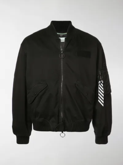 off white black bomber