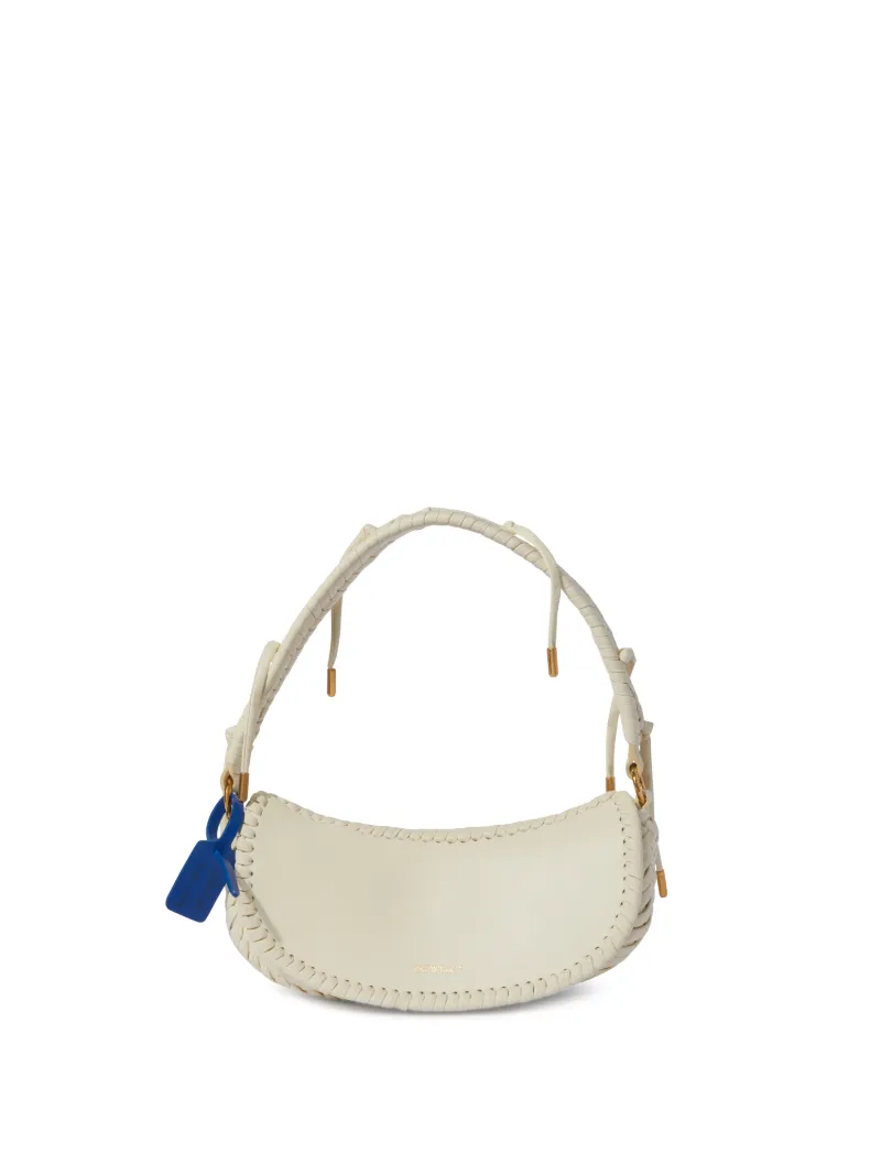 Borsa a spalla con finiture intrecciate