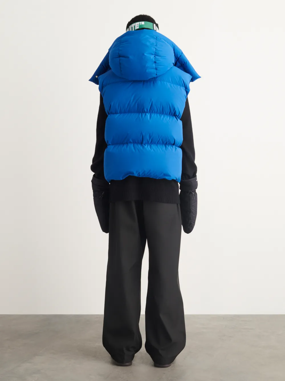 Bounce down-feather hooded jacket