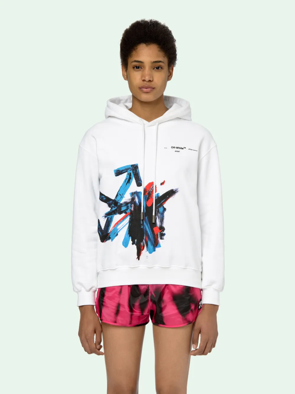 off white brushed hoodie