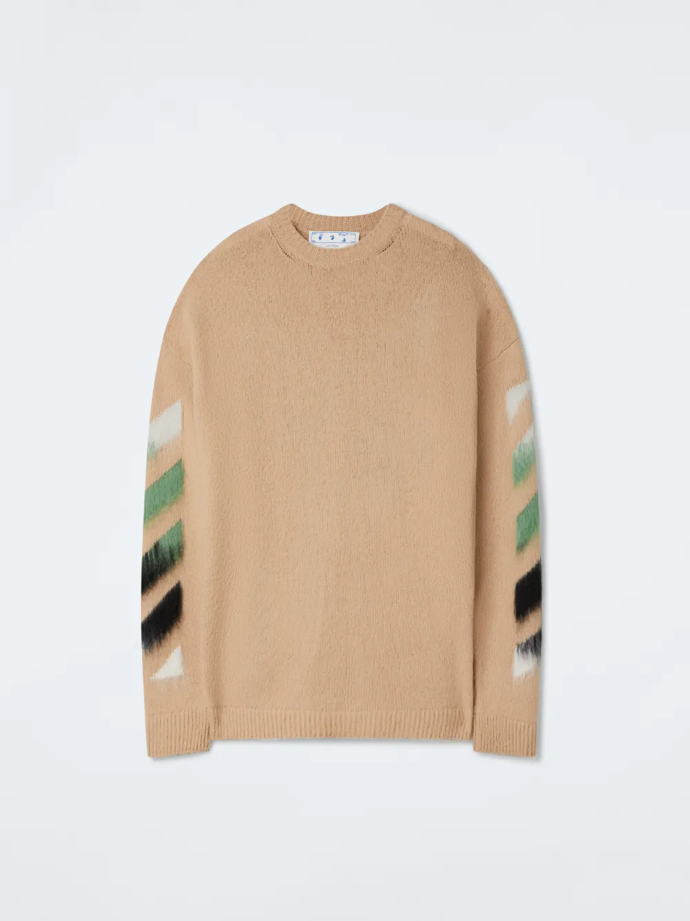 BRUSHED WOOL SWEATER in neutrals | Off-White™ Official ES