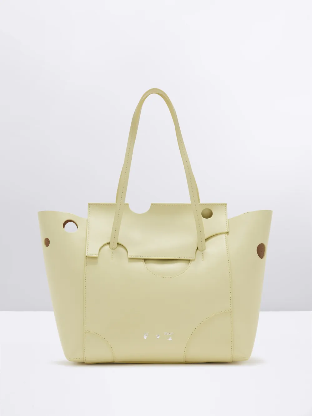 Off white yellow tote bag sale