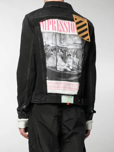 Off-White Caban denim jacket black | MODES