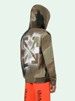 CAMO STENCIL HOODIE in green Off White Official US