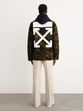 Off white camouflage patch cargo cheap jacket