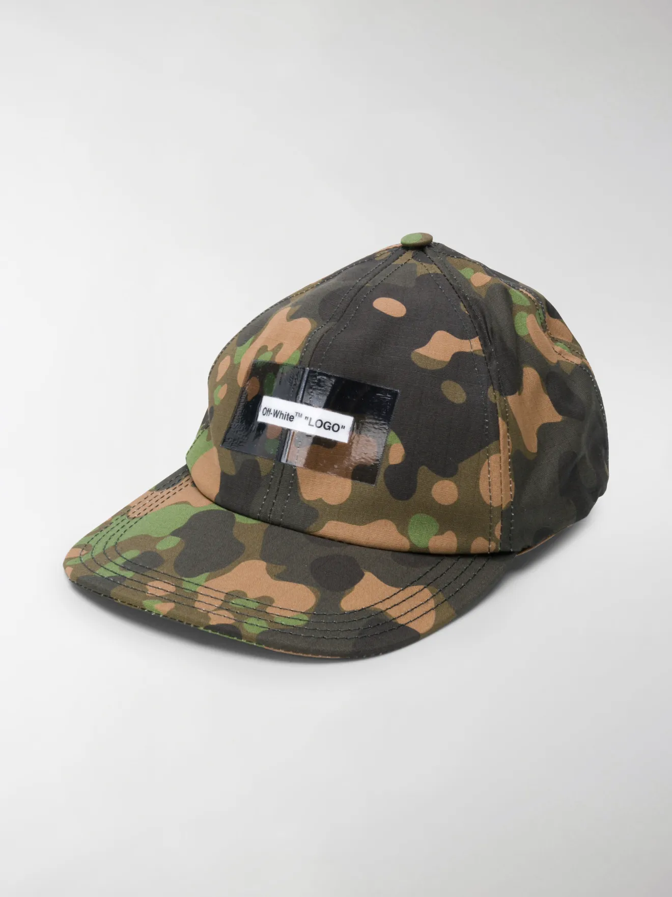 off white camo cap
