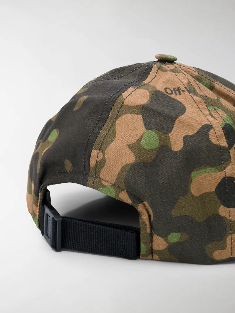 off white camo cap
