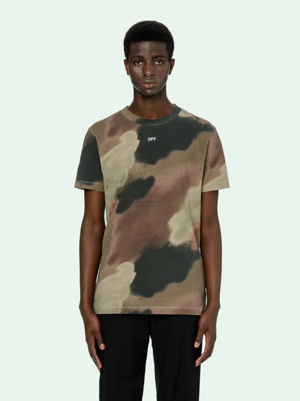 off white t shirt camo