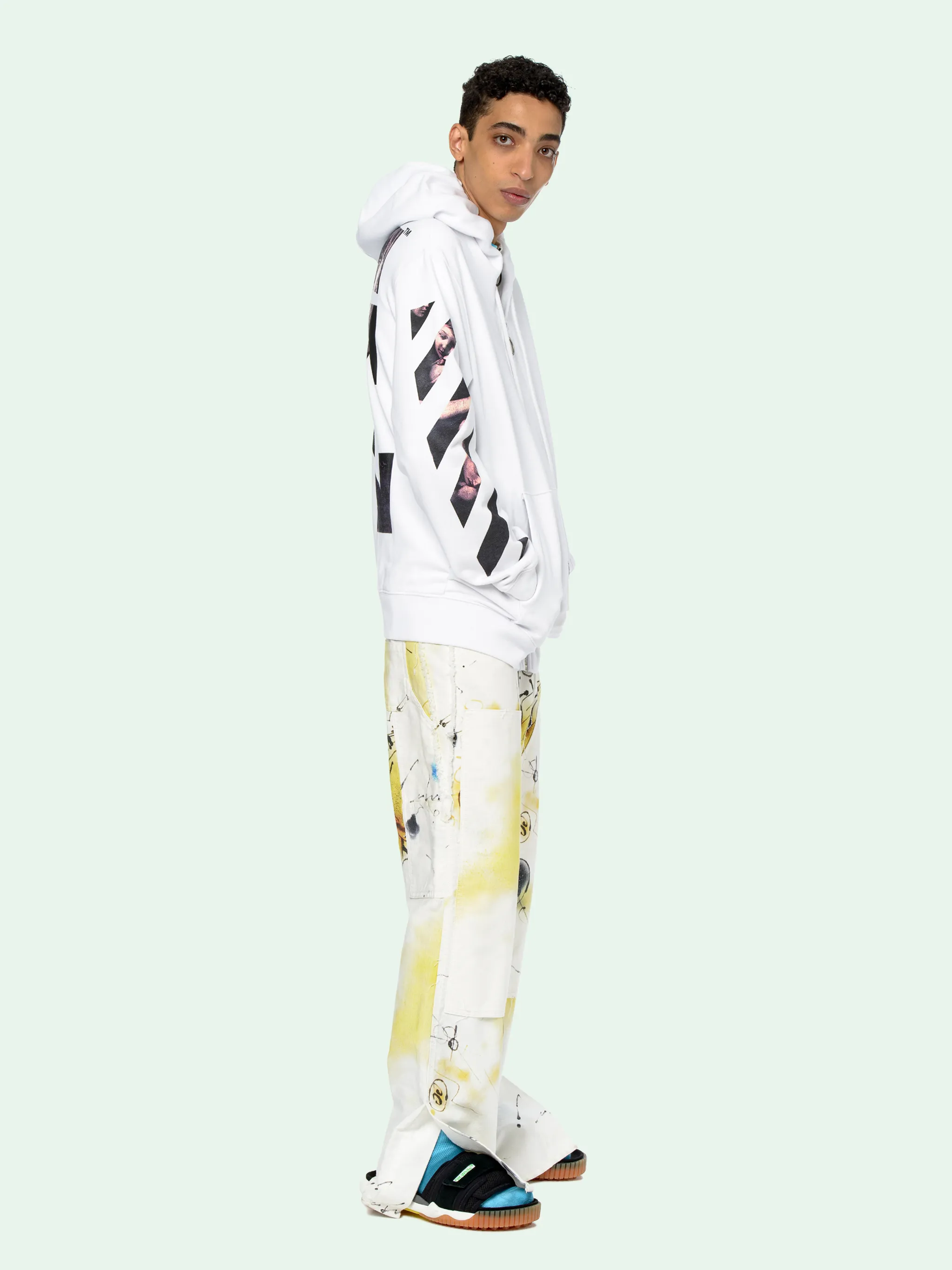 off white zip hoodie