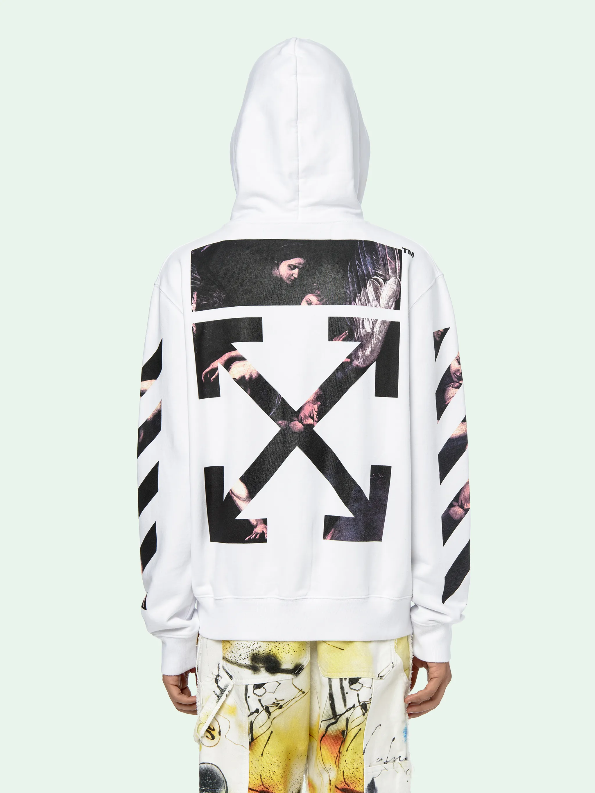 off white zip up jacket